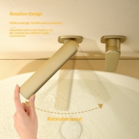 Robinet encastré à installation dissimulée ; Construction entièrement en laiton ; Design minimaliste et luxueux ; Utilisation en salle de bain ; Eau froide et chaude pour lavabo.
