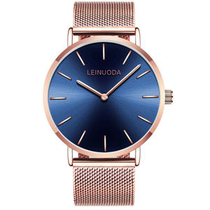 นาฬิกาควอตซ์สำหรับผู้ชายแบบเรียบง่ายและบางใหม่นาฬิกาสำหรับผู้ชายแบบใช้งานได้จริงพร้อมสายเหล็ก - Product Image 3