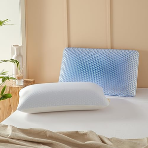 Oreiller en mousse à mémoire de forme avec gel rafraîchissant en nid d'abeille TPE, design moderne, utilisation au lit, double face, confort toutes saisons, soutien ergonomique du cou - Product Image 3