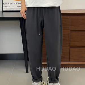 Pantaloni da uomo traspiranti da Joggers da uomo in vita elasticizzata Casual stile lavato ricamato leggero pantaloni oversize - Product Image 3