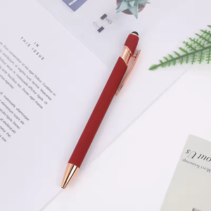 2-in-1 kim loại bút bi với bút stylus <span class=keywords><strong>tip</strong></span> nhiều màu cao su mềm Rose Gold Bút cho màn hình cảm ứng văn phòng trường học và đồng nghiệp - Product Image 6