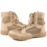 Bottes tactiques ultra-légères pour hommes, respirantes, en maille, à lacets, en caoutchouc, pour la randonnée en plein air, décontractées, pour l'entraînement