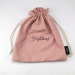 Pochette anti-poussière en mousseline de coton personnalisée avec cordon Sac cadeau drôle pour l'emballage de bijoux - Product Image 4