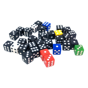 Dés en acrylique transparent de 16 mm, carrés en cristal avec bords arrondis, numérotés pour les jeux de société, les jeux de casino et les jeux de table - Product Image 1