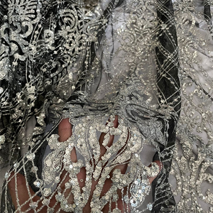 Nuevo Tul Brillante con Cristales Azules y Purpurina, Precio Razonable, Tul en Polvo, Tela 3D con Purpurina, Tul de Malla para Vestido de Novia - Product Image 6