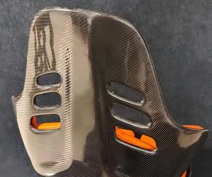 Siège baquet en fibre de carbone recouvert de tissu orange, personnalisable pour Podium Cf Recaro pour <span class=keywords><strong>Ford</strong></span> <span class=keywords><strong>Focus</strong></span> - Product Image 6