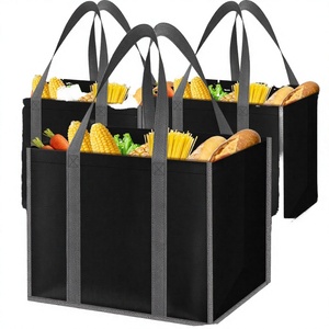 Sac de courses personnalisé, écologique, durable, rouge, non tissé, réutilisable, robuste, grand format (>50cm), multicolore, multi-usages, renforcé - Product Image 2