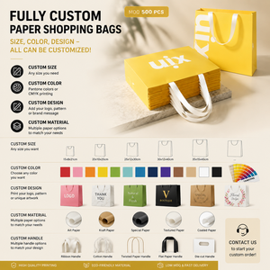 <span class=keywords><strong>Bolsas</strong></span> de Papel Personalizadas con su Propio Logotipo, <span class=keywords><strong>Bolsas</strong></span> de Compras Elegantes para Boutique de Ropa, <span class=keywords><strong>Bolsas</strong></span> de Regalo con Asas de Listón, Varios Tamaños - Product Image 6