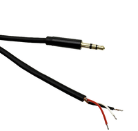 Câble auxiliaire stéréo 3,5 mm avec boîtier métallique fin de 6,5 mm