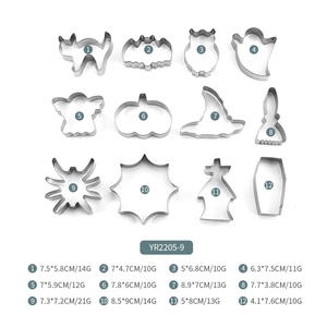 <span class=keywords><strong>Emporte</strong></span>-pièces en forme de fantôme et de <span class=keywords><strong>citrouille</strong></span> en acier inoxydable, 12 pièces de bonne qualité - Product Image 4