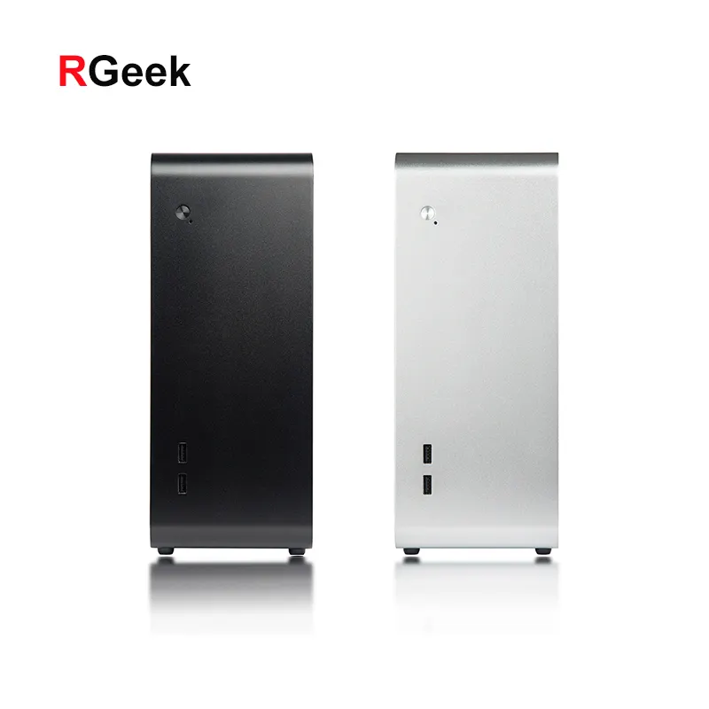 RGeek באיכות גבוהה אלומיניום תמיכה 2*2.5 "HDD/1*3.5" HDD מיני מחשב קטן מחשב ITX מקרה עם GPU תמיכה