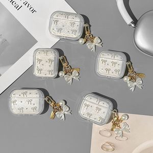 Funda de Silicona Transparente con Lazo de Moda para <span class=keywords><strong>Airpods</strong></span> 1 2 3 4 Gen, con Purpurina, para <span class=keywords><strong>Airpods</strong></span> Pro 3, Venta al Por Mayor - Product Image 4
