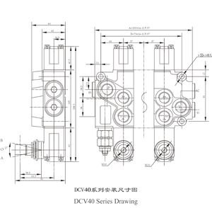 Vanne de commande directionnelle hydraulique manuelle Huamao série DCV40 40LPM, vanne distributeur multi-voies manuelle - Product Image 5