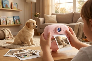 Digitale Sofortbild-Minikamera für Kinder mit CMOS-Videofunktion, Geschenkidee für Kinder, Druckt Fotos auf MicroSD-Karte, aus Kunststoff - Product Image 5