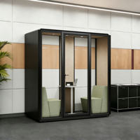 Tragbare, mobile, moderne, schalldichte Glas-Bürokabine für Home-Office und Bürogebäude – Mini-Telefonzelle
