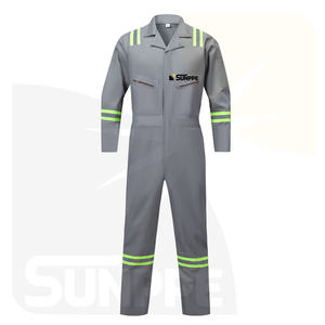 Ensembles <span class=keywords><strong>de</strong></span> combinaison une pièce pour femmes personnalisées 100% coton réfléchissant haute visibilité Construction antistatique anti-poussière - Product Image 3