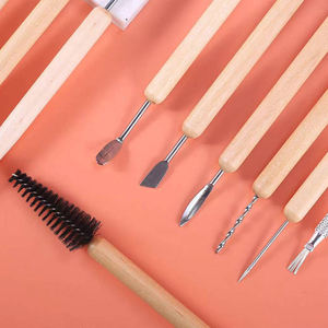 <span class=keywords><strong>Kit</strong></span> de <span class=keywords><strong>Sculpture</strong></span> en <span class=keywords><strong>bois</strong></span>, poterie céramique argile couteau de <span class=keywords><strong>Sculpture</strong></span> outil d'argile 11 pièces - Product Image 5