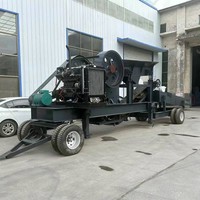 Мобильная дробильная установка для известняка, гранита, строительных отходов, 50-60 т/ч
