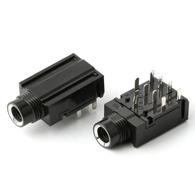 9 Pin Jack Audio Video Connector Pcb 1/4" Jack Socket Headphone Socket 6.35 Audio Socket