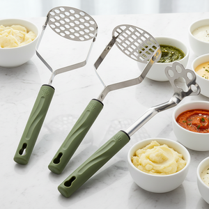 Outil de purée de pommes de terre en acier inoxydable Outil de purée de pommes de terre Outil de purée de citrouille - Product Image 1