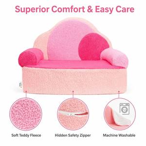 Sofá <span class=keywords><strong>Infantil</strong></span> Moderno y Minimalista, Sillón de Felpa Suave para Niños, Lavable y Desmontable, Sofá <span class=keywords><strong>Infantil</strong></span> de Sherpa para Muebles de Sala de Juegos - Product Image 3