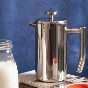Tout-En-Un Portable Fabriqué À La Main À Double Paroi En Acier Inoxydable Presse à Café Française - Product Image 5