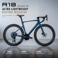 Vélo de route à cadre rigide en carbone léger DFQ Twitter R18 Racing avec freins à disque sans fil Wheeltop Tx-24s à prix réduits