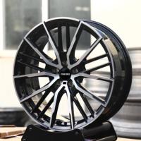 Jantes de voiture TITAN FORCE 18 20 22 24 pouces 5x112 5x120 Jantes forgées sur mesure Noir brillant Face usinée pour BMW Série 5 Série 7 X3 X5