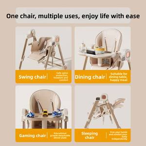 Kursi Makan Bayi Konvertibel Terlaris dengan Bantal yang Dapat Dilepas, Alas Anti-Selip, Desain Kayu Modern, Mudah Dibersihkan untuk Rumah dan Tempat Penitipan Anak. - Product Image 6