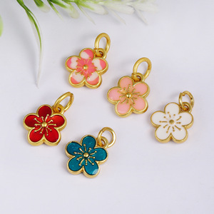 Cloisonn Enamel Flower Charms Zinc Alloy Unisex Jewelry Accessories For DIY Bracelet <b>Necklace</b> Earring Gift - Product Image 1
