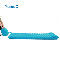 YumuQ pompe à pied intégrée Portable Camping matelas pneumatique gonflable matelas de couchage avec oreillers ultraléger
