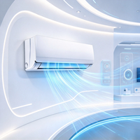 Climatiseurs muraux électriques à inverter à haute efficacité énergétique, livraison directe d'usine, climatiseur split à inverter
