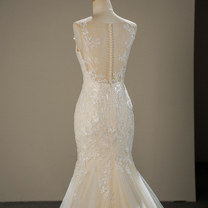 Luxury Tulle Mermaid <b>Wedding</b> <b>Dresses</b> With <b>Court</b> Train Sfy191 - Product Image 5