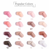 MyBeautyNails logo privé 30pcs ongles en gel gravés amande rond xxs xs extra court couleur nude couverture complète presse sur les ongles gel souple