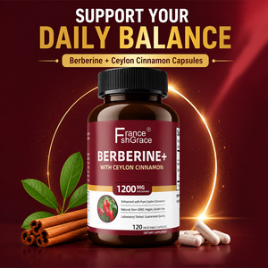 Cápsulas de Berberina con Etiqueta Personalizada y Canela de Ceilán, 120 Cápsulas Vegetales para la Salud de Hombres y Mujeres, Suplemento de Berberina - Product Image 1
