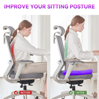 Coussin de siège en gel TPE pour bureau et voiture, double épaisseur, orthopédique, rafraîchissant, pour coccyx, pour extérieur
