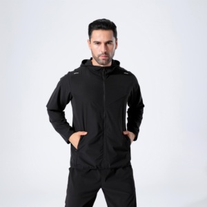 Áo khoác thể thao chạy bộ nam chất lượng cao, tay dài, nhanh khô, có khóa kéo toàn thân, nhẹ, chống gió, thiết kế tùy chỉnh - Product Image 3