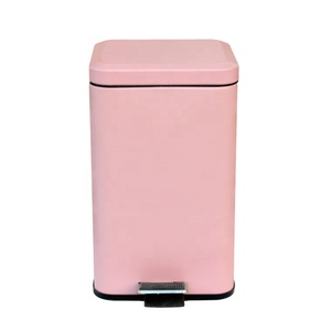 Household Iron Garbage Bin Pedal Waste Bin Powder Coating Rubbish Bin