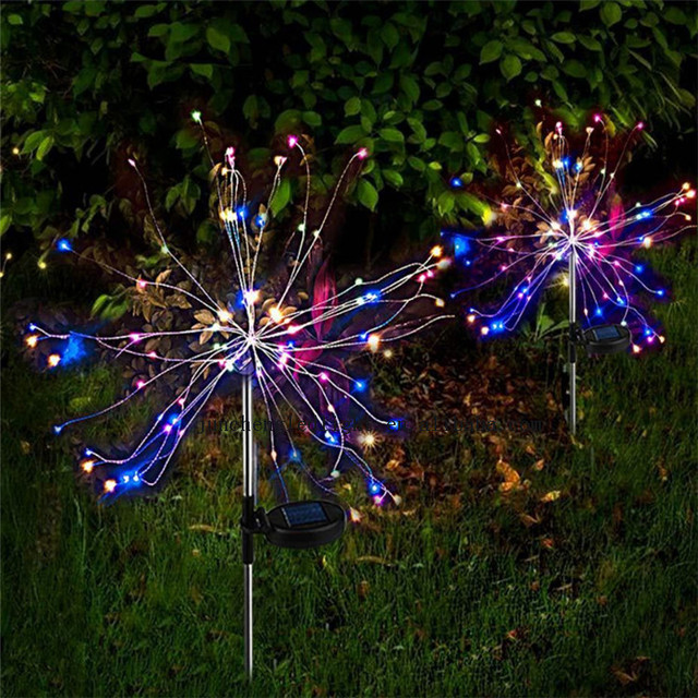 Solar LED Firework Fairy Lights 90/120/150 LEDs Outdoor Waterproof Garden Christmas Decoration for Lawn Pathway