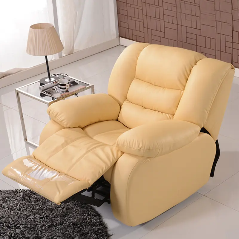 Moderne multifunktionale faltbare und erweiterbare Freizeitenmöbel Ledersofa Einersitzer Recliner-Sofa-Set CELS001