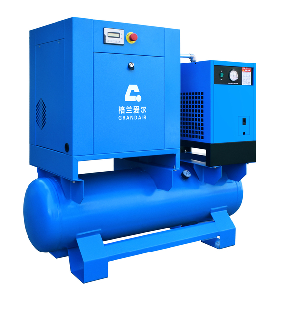 SE-10TD Stationary Lubricated Air Cooled 7.5 kW Permanent Magnet Variable Frequency Four-in-One Screw Air Compressor