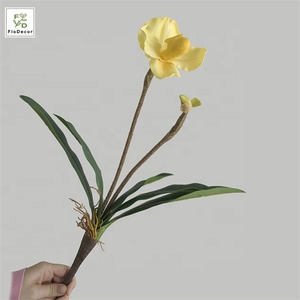 รองเท้าแตะรูปดอกกล้วยไม้ประดิษฐ์แบบใหม่ ดอกไม้จำลอง 2 หัว ปาฟิโอเพดิลัม - Product Image 3