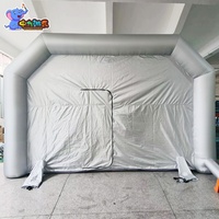 Tente de peinture automobile gonflable d'extérieur personnalisable avec tissu PVC imperméable et résistant aux UV, installation facile