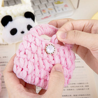 Monedero de Felpa con Diseño de Animal de Dibujos Animados, Tejido Transpirable, Mini Bolsa Portátil para Guardar Auriculares y Cables, para Chicas Lindas