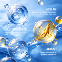 Private Label AHK-Cu Kupferpeptid Haarwuchsserum GHK-Cu Kupferpeptid-Serum für Haarwachstum bei Haarausfall und -verdünnung