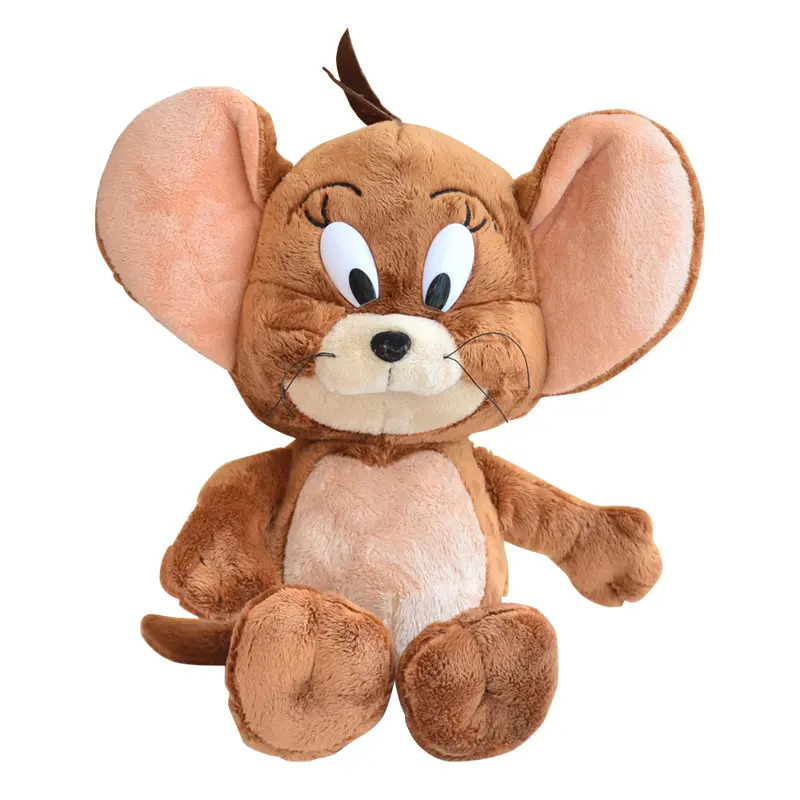 Boneka Kartun Gambar Aksi Tikus Kucing Tom Cat Jerry Mouse Boneka Kain Anak-anak Kustomisasi Mainan Mewah