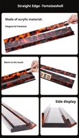 Ensemble de Mahjong de Luxe en Acrylique Premium, Moderne, Portable et Durable, avec Pions à Bordure Écaille de Tortue, Style Chinois-Américain