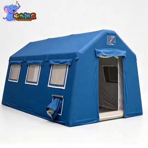 <span class=keywords><strong>Tente</strong></span> de secours gonflable commerciale robuste en PVC bleu imperméable à montage rapide pour campement d'urgence OEM ODM - Product Image 1