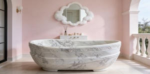 Baignoire autoportante en marbre blanc naturel, grande taille, sur mesure, pour villa et hôtel, prix <span class=keywords><strong>de</strong></span> gros - Product Image 2