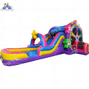 Toboggan aquatique gonflable Lilytoys château sautant et toboggan de piscine videur de toboggan aquatique gonflable commercial - Product Image 1